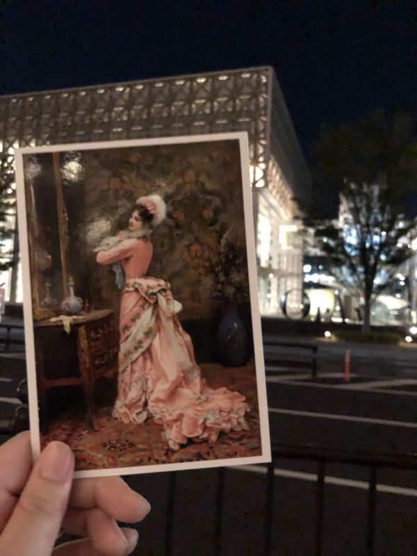 「鏡の前の装い」ポストカード