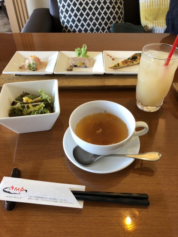 プチ贅沢コースの前菜+サラダ+スープ+ドリンク