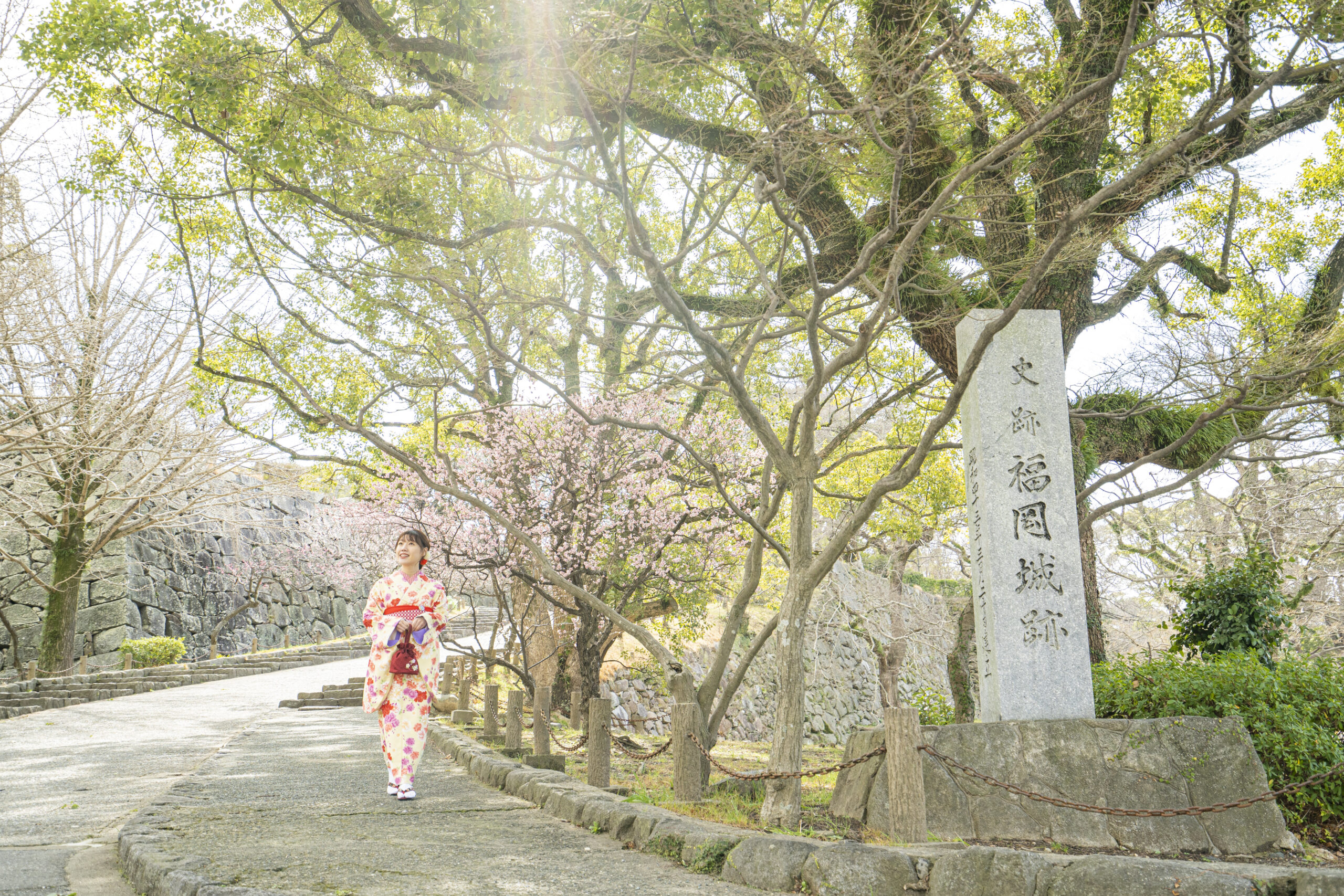 【ふくおかちかたび】着物で歩こう！癒しのタイムトラベル♪ 「福岡城跡」