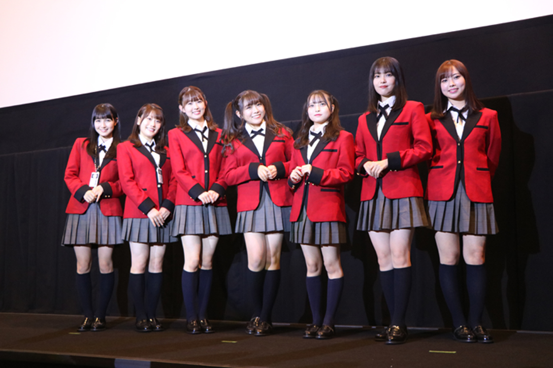 『映画賭ケグルイ』舞台挨拶にHKT48メンバー7名登壇！