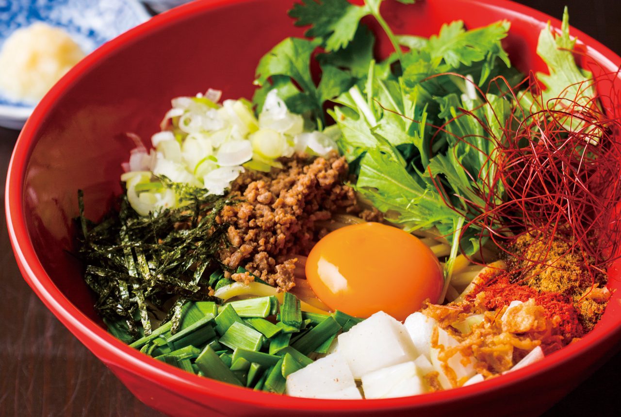 【福岡麺本2021】いろいろ混ぜるほどに無限に広がる美味しさ！！『博多つけ麺 　御〇屋（ごえんや） 博多駅店』