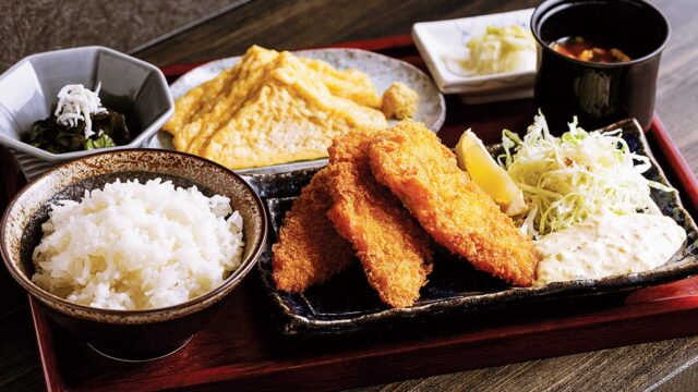 和食料理人がプロデュースした本気のアジフライ定食と麺の二刀流