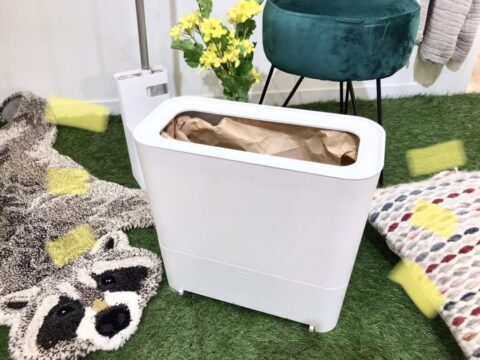 【雑貨店ハウズスタッフ一押しアイテム】★ぱっと集めてさっと吸引！！！ BRUNOゴミ箱型フローリングクリーナー★