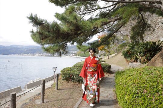 【日出町を旅する HIJI BOOK】～城下公園・城下海岸~大分･別府が一望できる景勝地でぶらり着物散歩