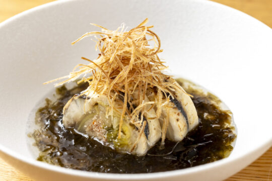 【ふくおか地魚バトルJR博多シティ特別編】浅漬け白菜の鰆巻き海苔あん『めんたい料理　博多 椒房庵』