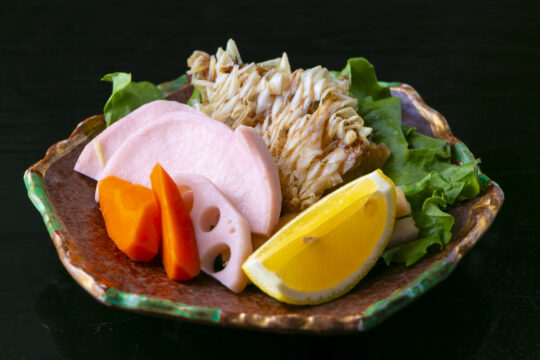 【ふくおかの魚フェア】甘鯛のから揚げ 合馬の筍ピクルス添え　【幸寿し】