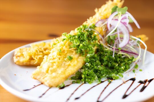 【博多×アナゴフェア】～たっぷりのネギをまとった 見た目も新感覚なアナゴ天～『魚イタリアンバル Uhkha（ウカ）』