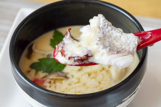 【ふくおかの魚フェア】旬魚と特製出汁の融合 常識を覆す茶碗蒸しです【馳走や 和楽】