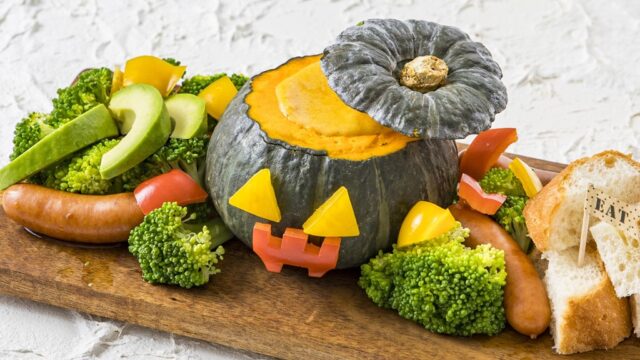 ハロウィンパーティーの主役に🎃🎉【ジャック・オー・ランタン風フォンデュ】/旬の食材で栄養たっぷり🍠！【さつまいもの豆乳クリームシチュー】ふくれん豆乳の九州産大豆100％の豆乳で作るオリジナルレシピ2選！！！