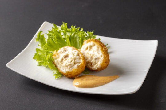 【ふくおかの魚フェア】<br>めんたいクリームが<br>県産マダイの味を豊かにします<br>【めんたい料理 博多 椒房庵】