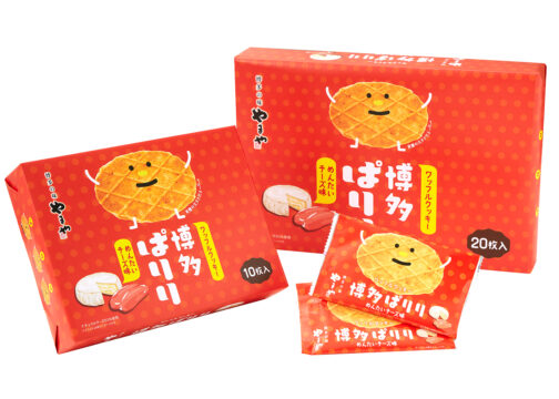 福岡の新土産が誕生！ パリッとした食感がやみつきになる「ワッフルクッキー 博多ぱりり めんたいチーズ味」発売中！