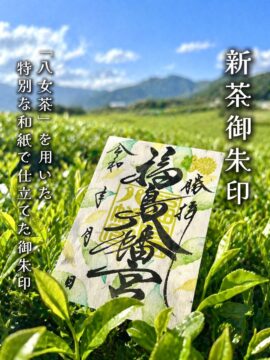 八女茶が“紙の御朱印”に！ 福島八幡宮で『新茶御朱印』頒布開始