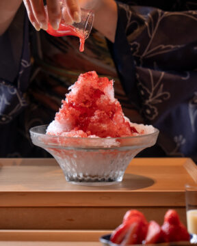 【スイーツ】とり田別誂で味わう“夏の誂え”。いちごと抹茶、2種の限定かき氷に注目！