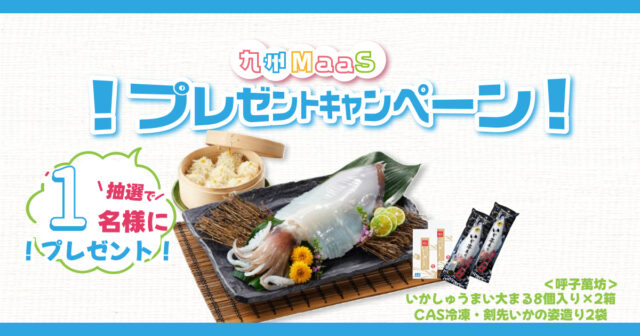 【九州MaaS】呼子萬坊のいかしゅうまい＆剣先いかの姿造りセットをプレゼント🎁