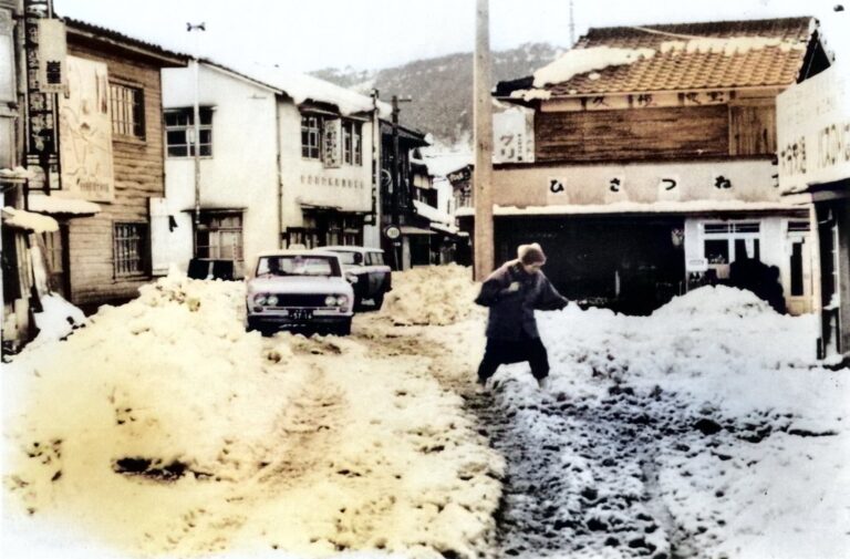 昭和４３年　大雪風景　大分交通前
