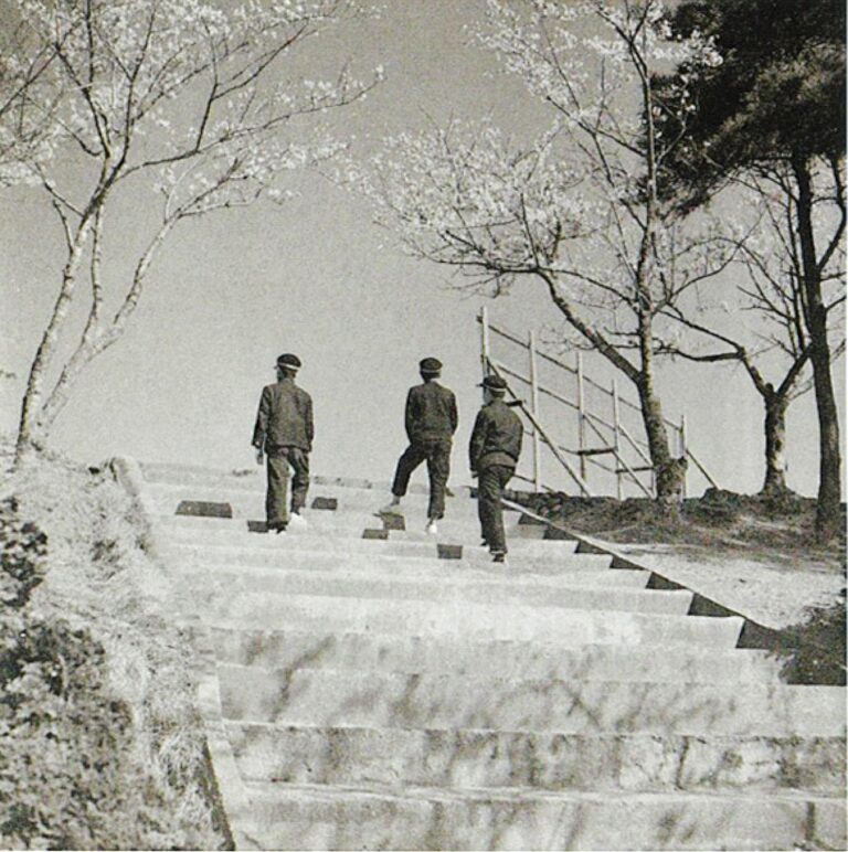 安心院中学校 登校の様子