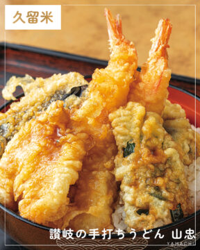 【福岡麺本2026】”旨いうどん”あるところに”旨い丼ぶり”あり！　『讃岐の手打ちうどん 山忠』｜久留米