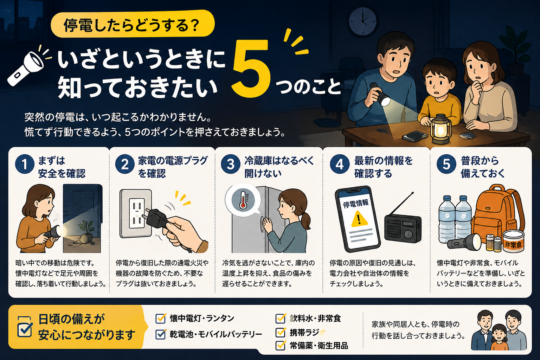 停電したらどうする？いざというときに知っておきたい5つのこと