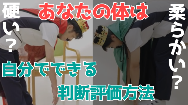 【YouTube】王司病院の王子チャンネル　あなたの体は硬い？柔らかい？自分でできる判断評価方法
